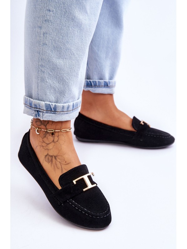 Classic Slip On Loafers Black Carly