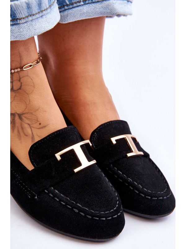 Classic Slip On Loafers Black Carly