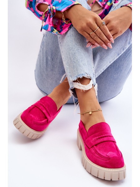 Women's Suede Slip-On Shoes Fuchsia Fiorell