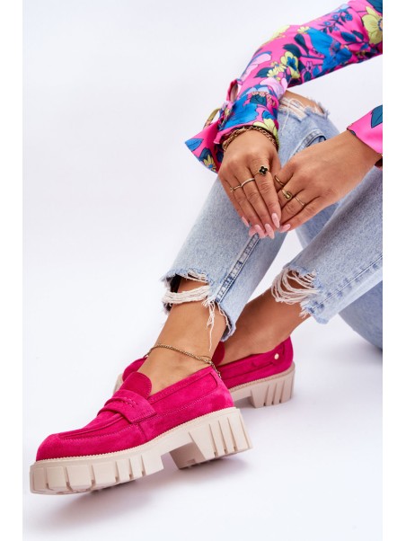 Women's Suede Slip-On Shoes Fuchsia Fiorell