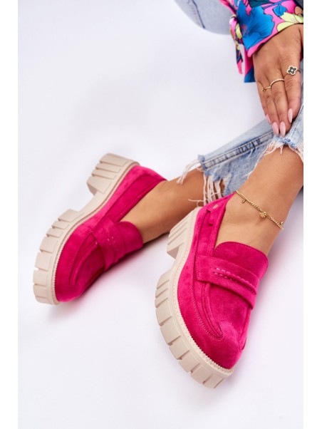 Women's Suede Slip-On Shoes Fuchsia Fiorell