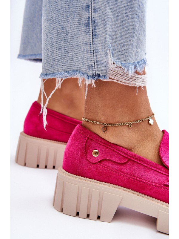 Women's Suede Slip-On Shoes Fuchsia Fiorell