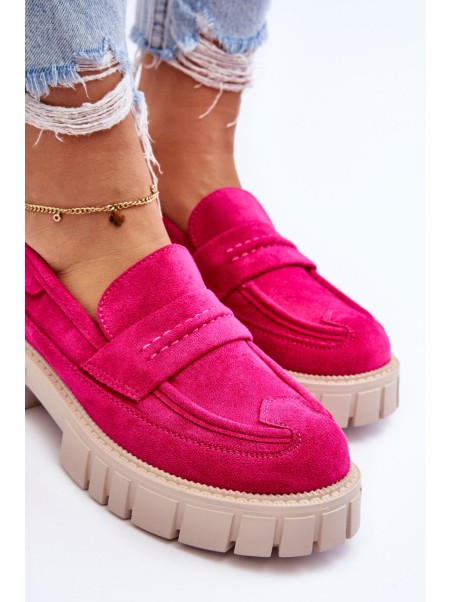 Women's Suede Slip-On Shoes Fuchsia Fiorell