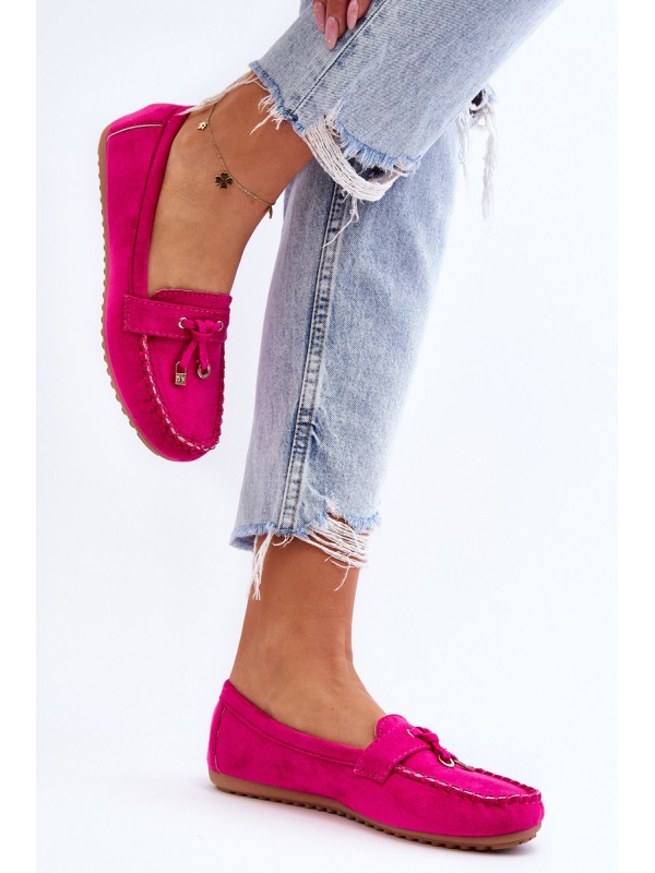 Classic Suede Loafers Fuchsia Good Time 2
