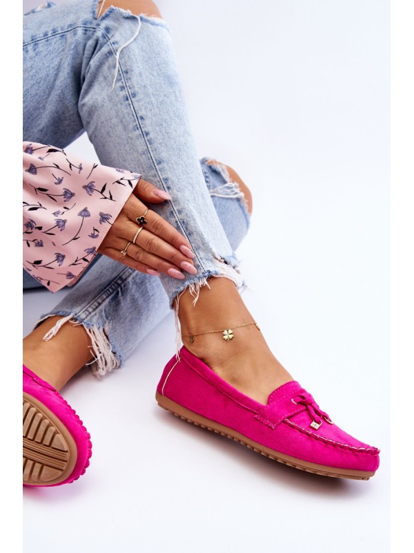 Classic Suede Loafers Fuchsia Good Time