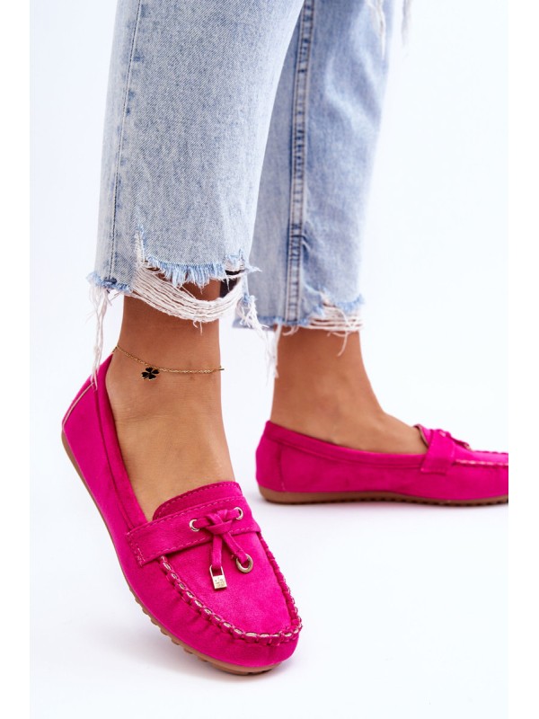 Classic Suede Loafers Fuchsia Good Time