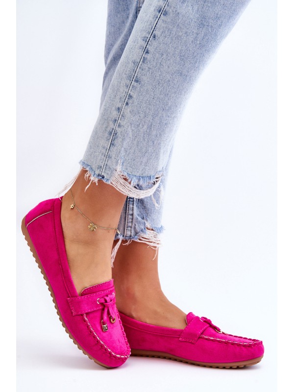 Classic Suede Loafers Fuchsia Good Time