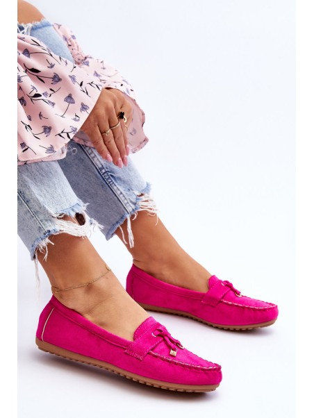Classic Suede Loafers Fuchsia Good Time