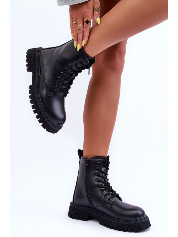 Leather Boots Workery Women's Black Poonah