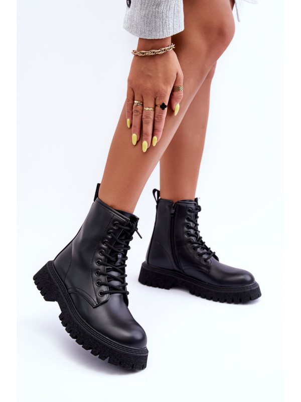 Leather Boots Workery Women's Black Poonah