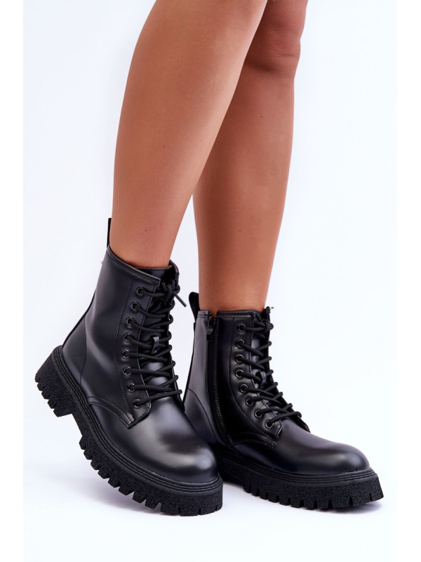 Leather Boots Workery Women's Black Poonah