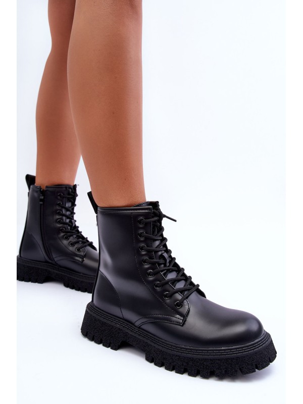 Leather Boots Workery Women's Black Poonah