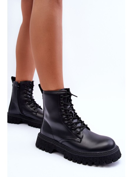 Leather Boots Workery Women's Black Poonah
