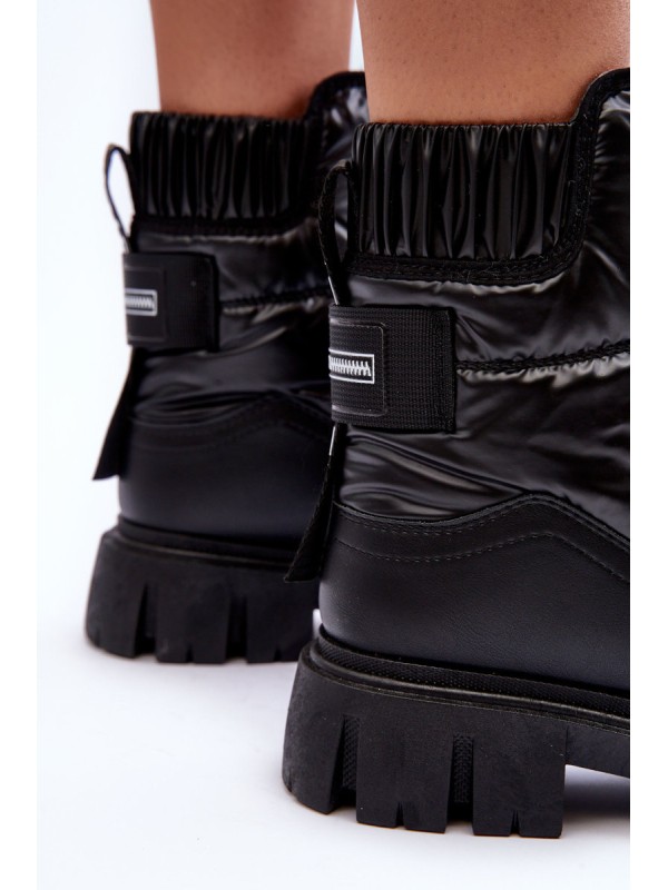 Women's High Snow Boots Padded Black Freoc