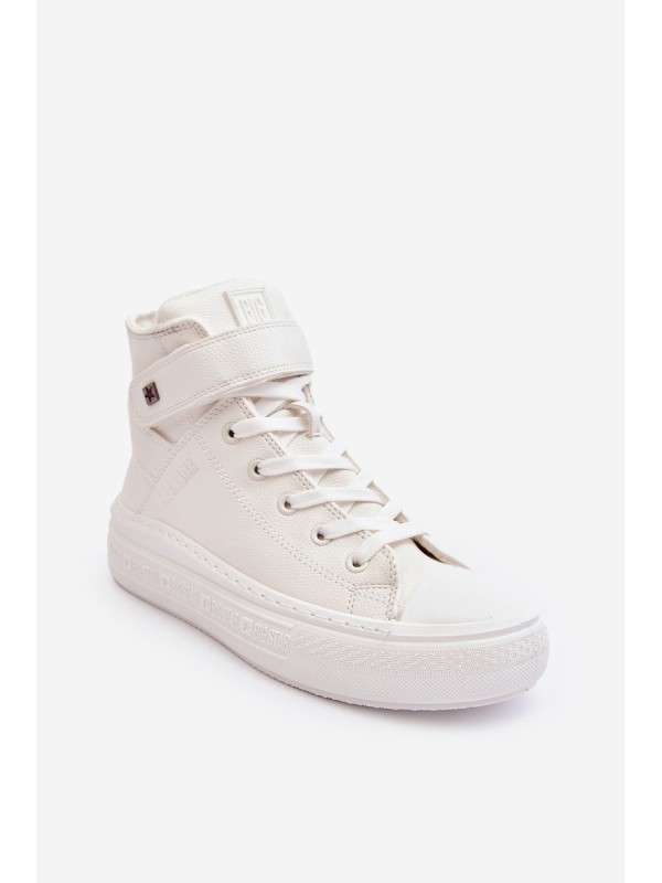Women's Padded Platform Trainers White Big Star MM274006 2