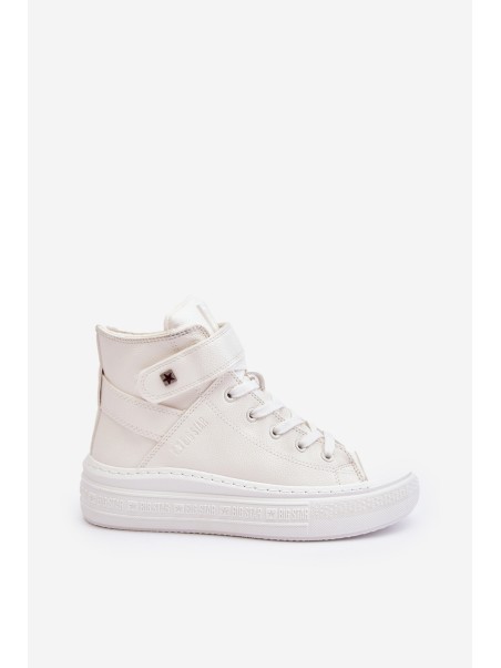 Women's Padded Platform Trainers White Big Star MM274006