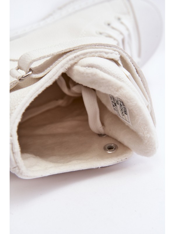 Women's Padded Platform Trainers White Big Star MM274006