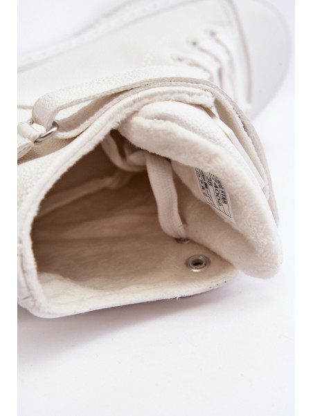 Women's Padded Platform Trainers White Big Star MM274006