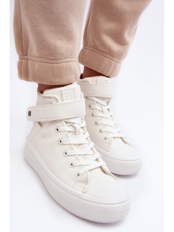 Women's Padded Platform Trainers White Big Star MM274006