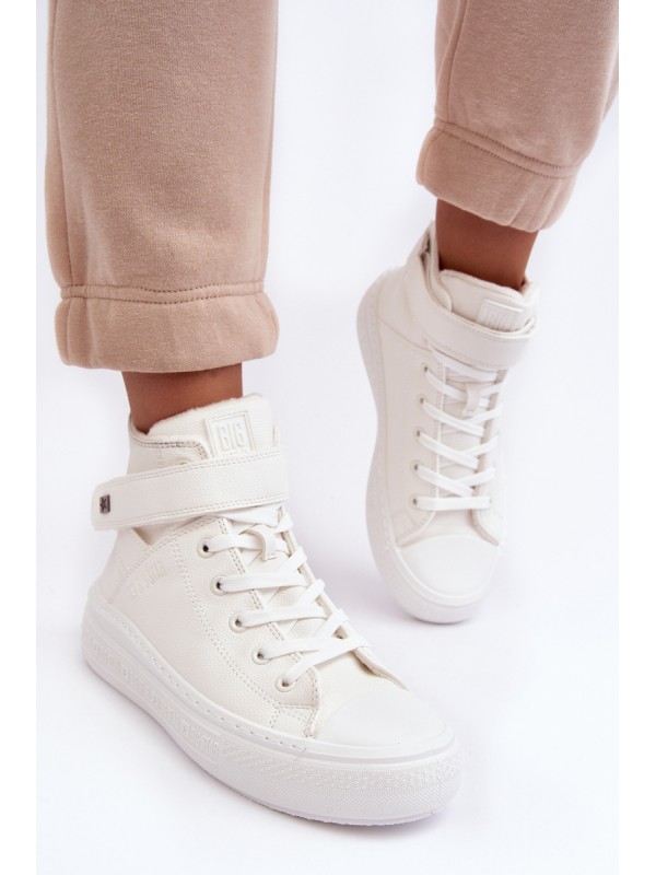 Women's Padded Platform Trainers White Big Star MM274006