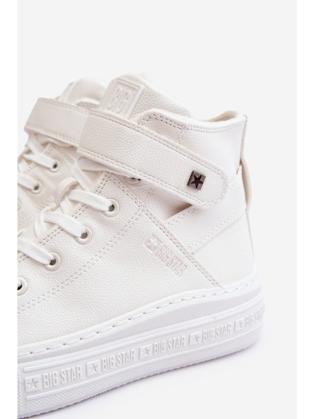 Women's Padded Platform Trainers White Big Star MM274006