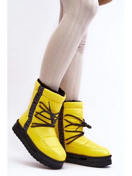 Women's Snow Boots with Yellow Laces Lilara
