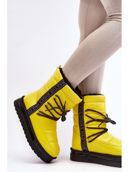 Women's Snow Boots with Yellow Laces Lilara