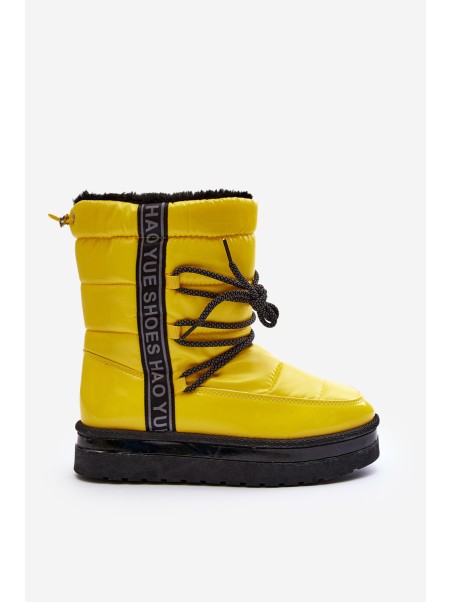 Women's Snow Boots with Yellow Laces Lilara