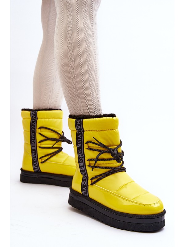 Women's Snow Boots with Yellow Laces Lilara
