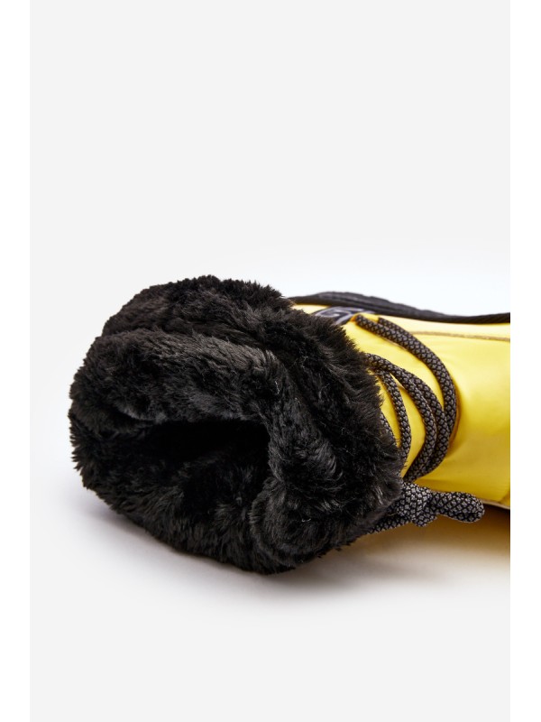 Women's Snow Boots with Yellow Laces Lilara