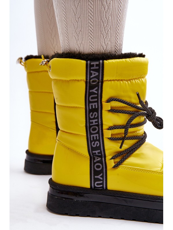 Women's Snow Boots with Yellow Laces Lilara