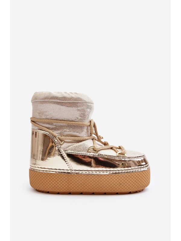 Women's Snow Boots with Gold Laces Toolsa