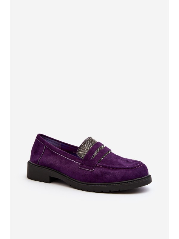 Women's Embellished Moccasins Purple Dananei