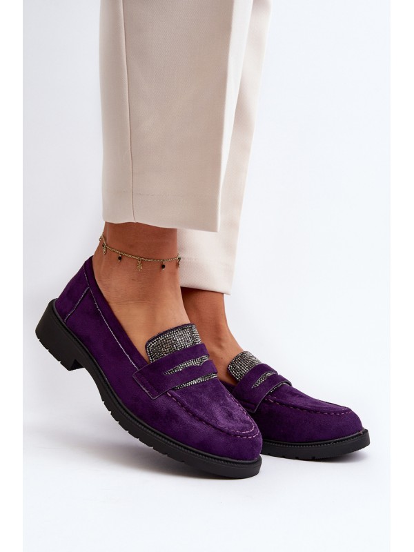 Women's Embellished Moccasins Purple Dananei 2