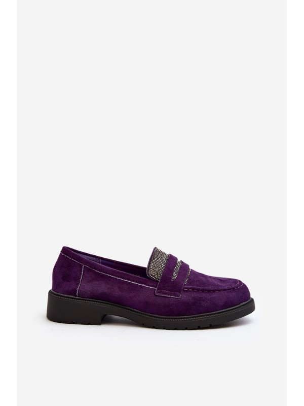 Women's Embellished Moccasins Purple Dananei