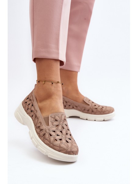 Pink Women's Cutout Loafers Emilei