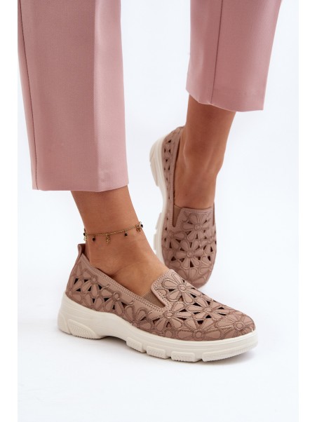 Pink Women's Cutout Loafers Emilei
