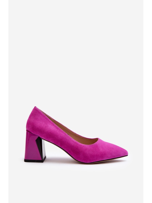 Suede Court Shoes with Stiletto Heel Fuchsia Alessyndra