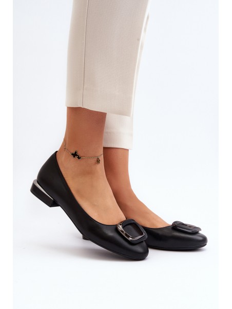 Ballet Flats with Buckle Sergio Leone BL203 Black