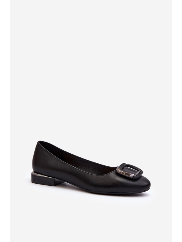 Ballet Flats with Buckle Sergio Leone BL203 Black