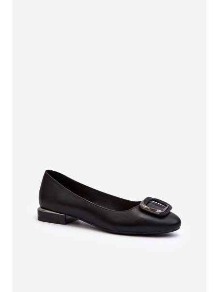 Ballet Flats with Buckle Sergio Leone BL203 Black