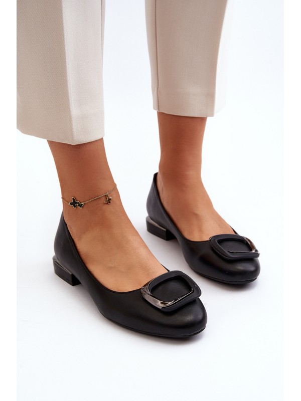 Ballet Flats with Buckle Sergio Leone BL203 Black