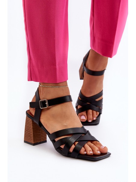 Women's Black Wedge Sandals Opifiana