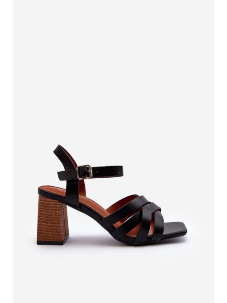 Women's Black Wedge Sandals Opifiana