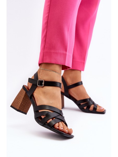 Women's Black Wedge Sandals Opifiana