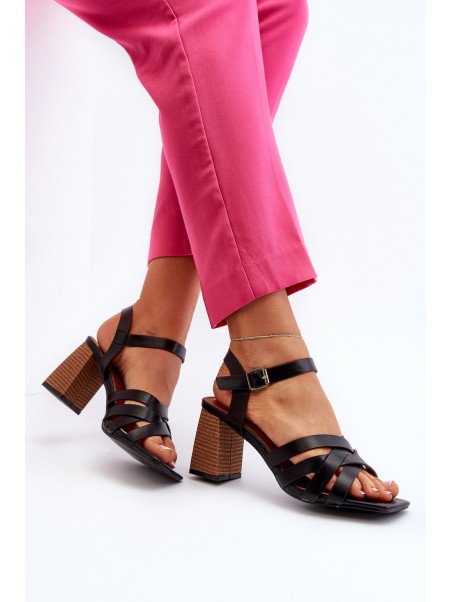 Women's Black Wedge Sandals Opifiana