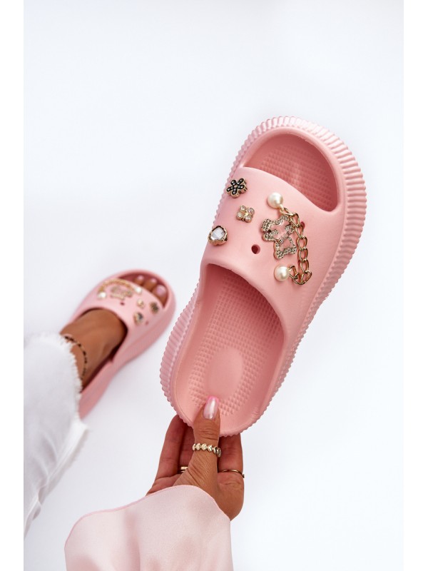 Women's Foam Flip-Flops with Pink Decorations Afariana 2