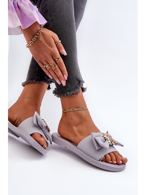 Women's Slippers with Bow Lavender Arsicada 2