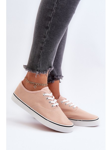 Women's Classic Pink Canvas Sneakers Olvali