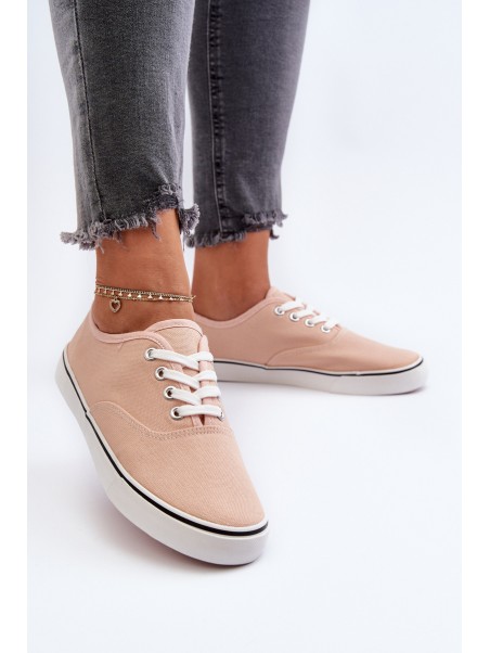 Women's Classic Pink Canvas Sneakers Olvali